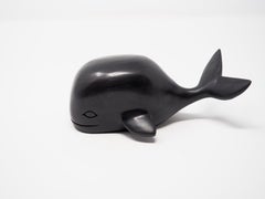 Merry Rebel Black Color Whale- contemporary animal bronze sculpture