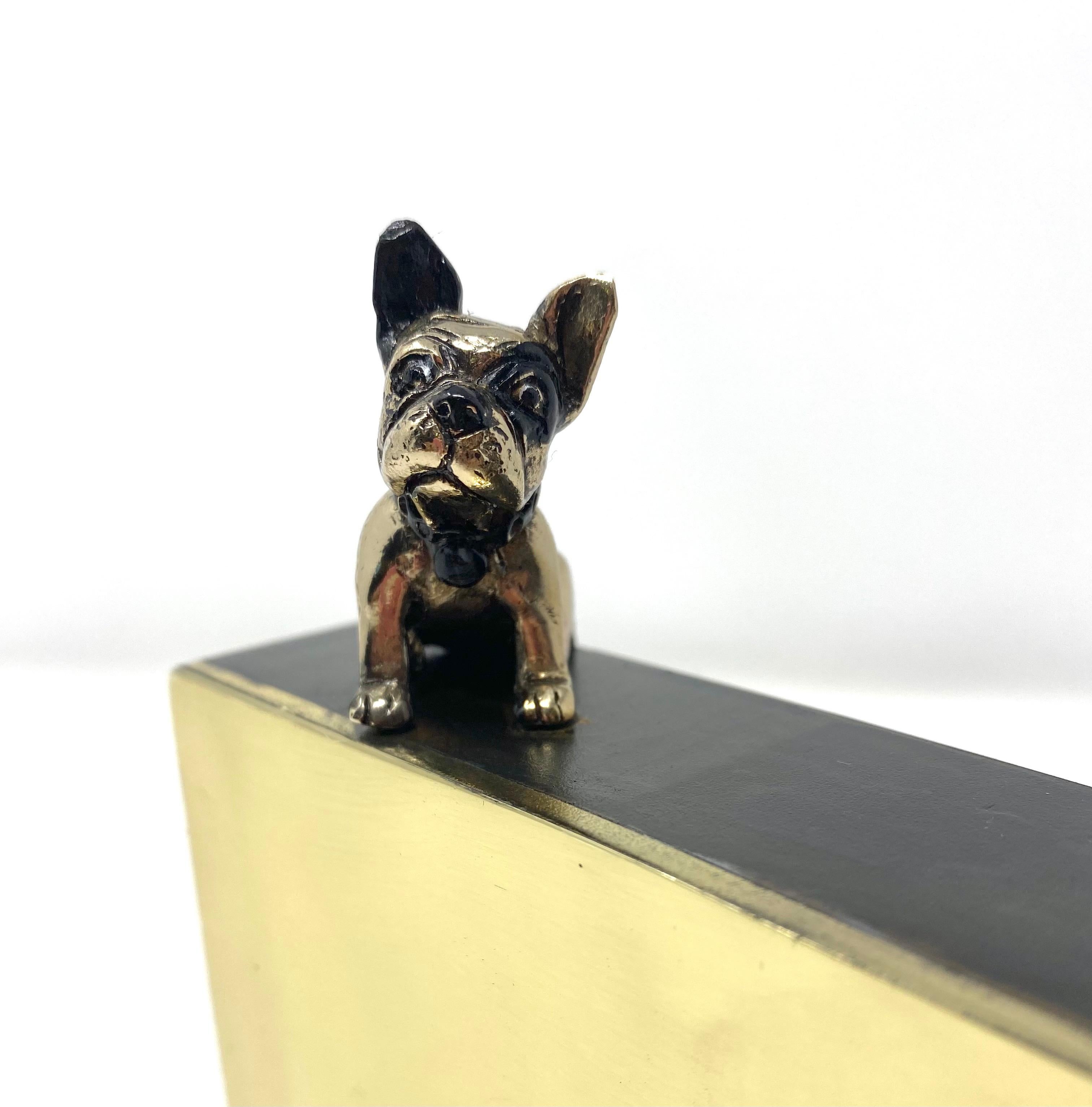 Mr Charmant - bronze mural contemporary small dog sculpture - Sculpture by Mireia Serra