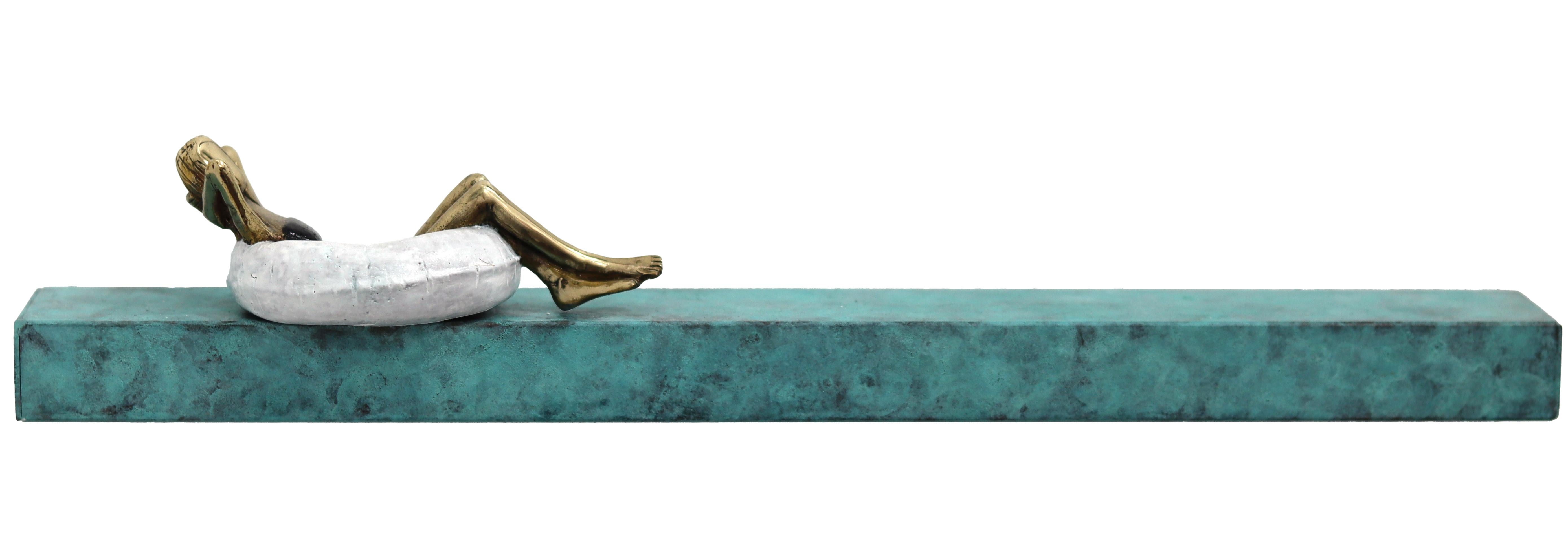 Rock The Boat - Modern Figurative Bronze Iron Metal Wall-Mounted Sculpture