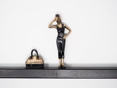 Weekend with friends - bronze mural contemporary small figurative sculpture