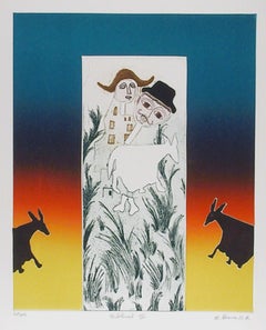 Biblical II, Modern Etching by Mireille Kramer