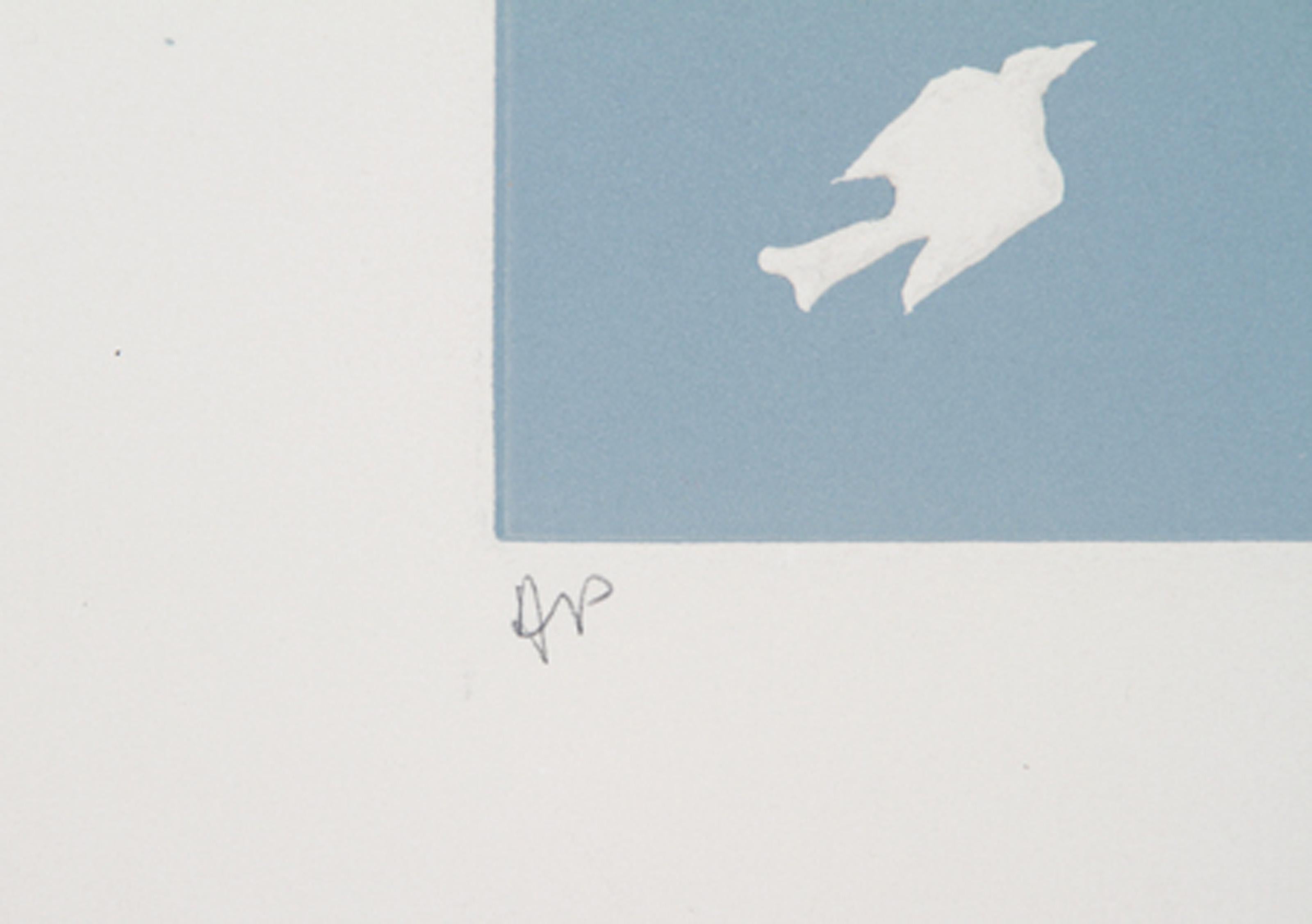 Flowers and Birds, Folk Art Aquatint Etching by Mireille Kramer For Sale 2