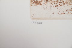 Liebespaar I, Volkskunst-Radierung von Mireille Kramer