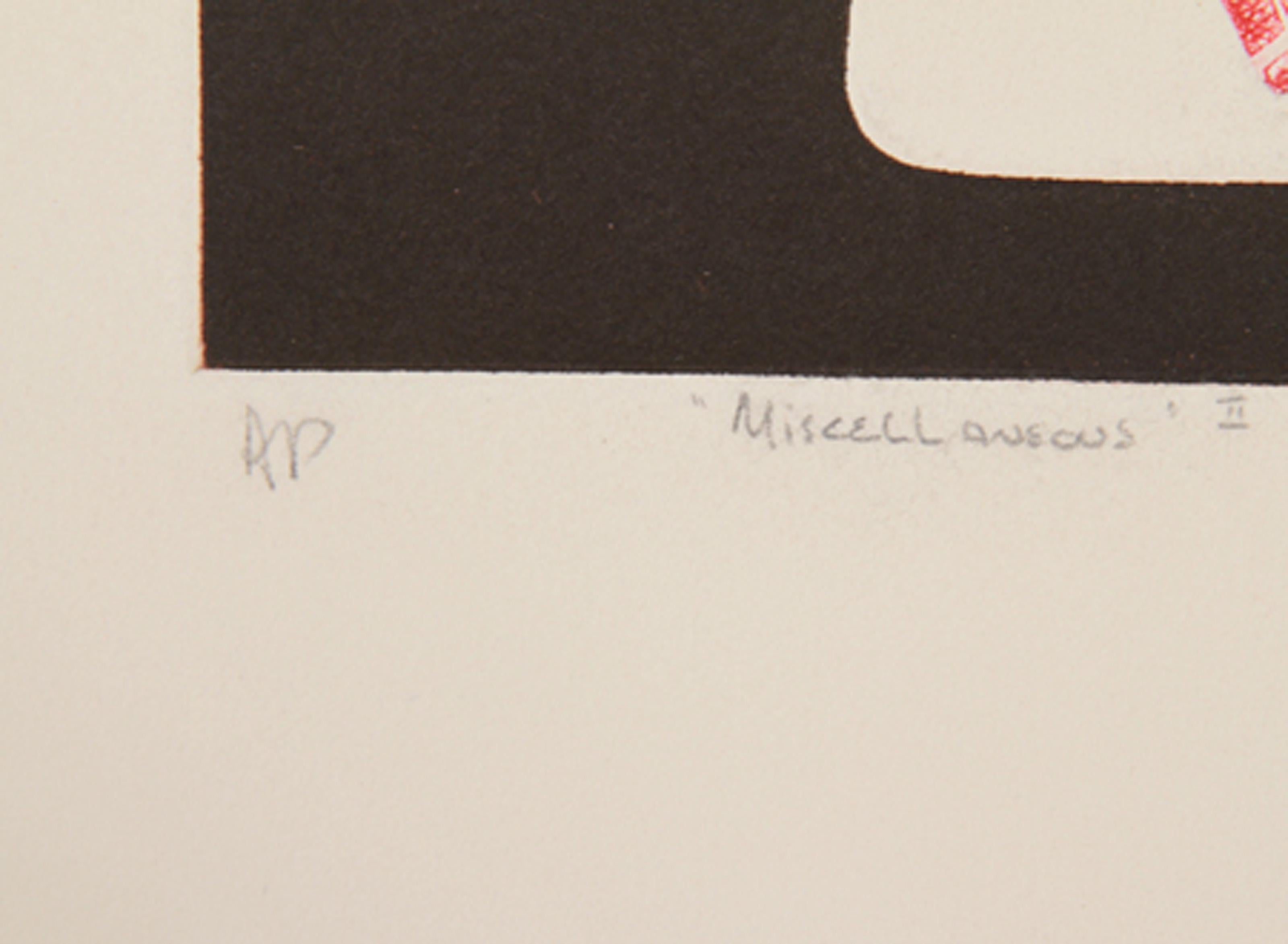 Miscellaneous II/Tango, Folk Art Etching by Mireille Kramer For Sale 1