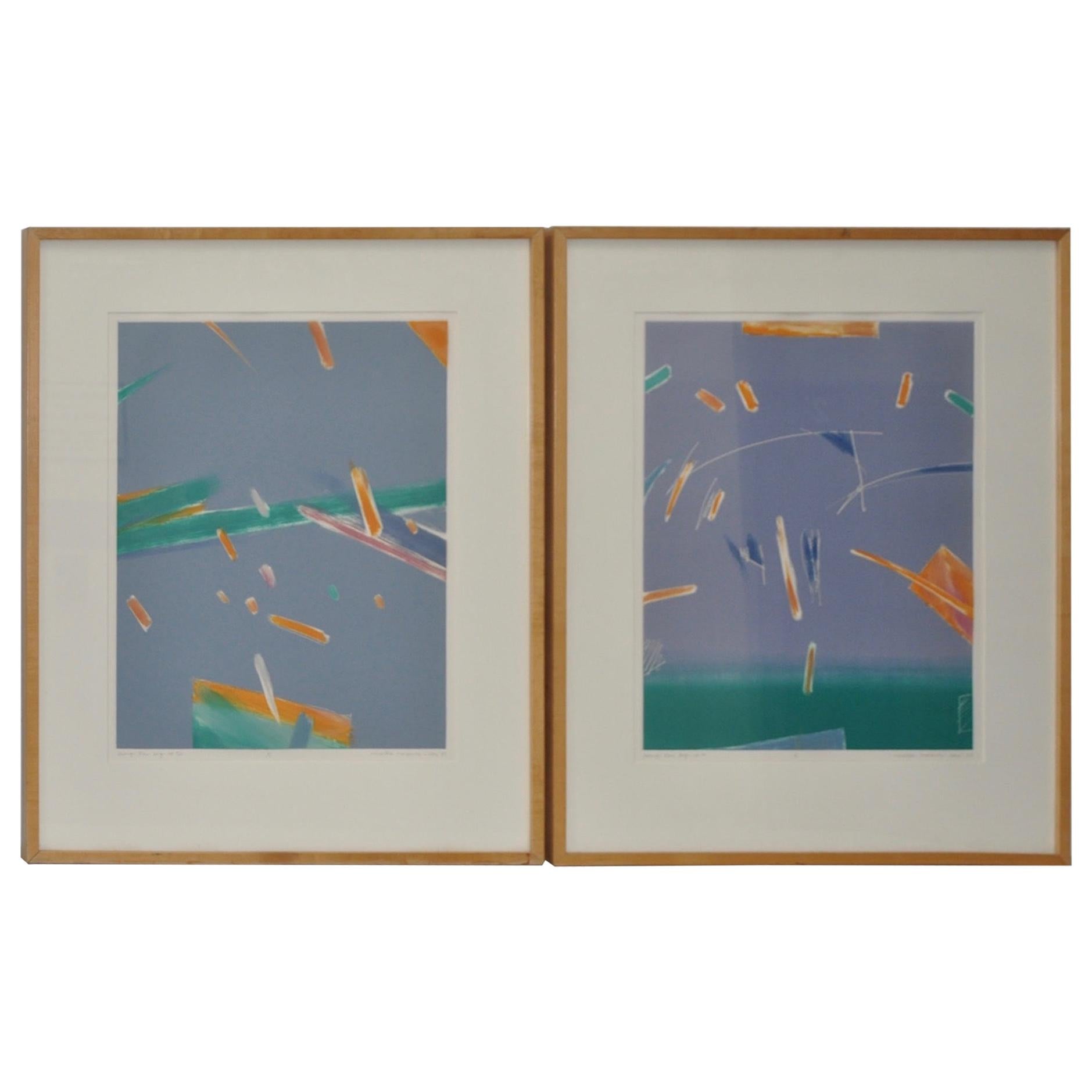 Mireille Morency-Lay "Jump for Joy" Monotypes 20th Century For Sale