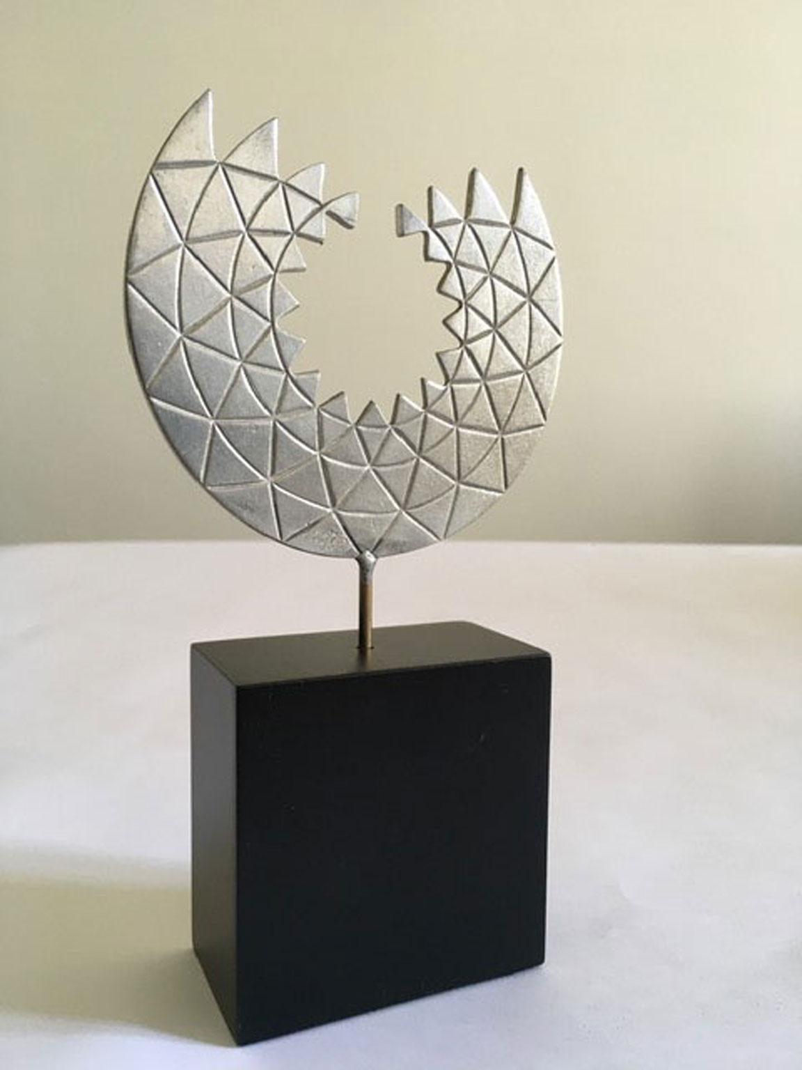 Sculpture abstraite italienne postmoderne Mirella Forlivesi en étain, 1986 en vente 4