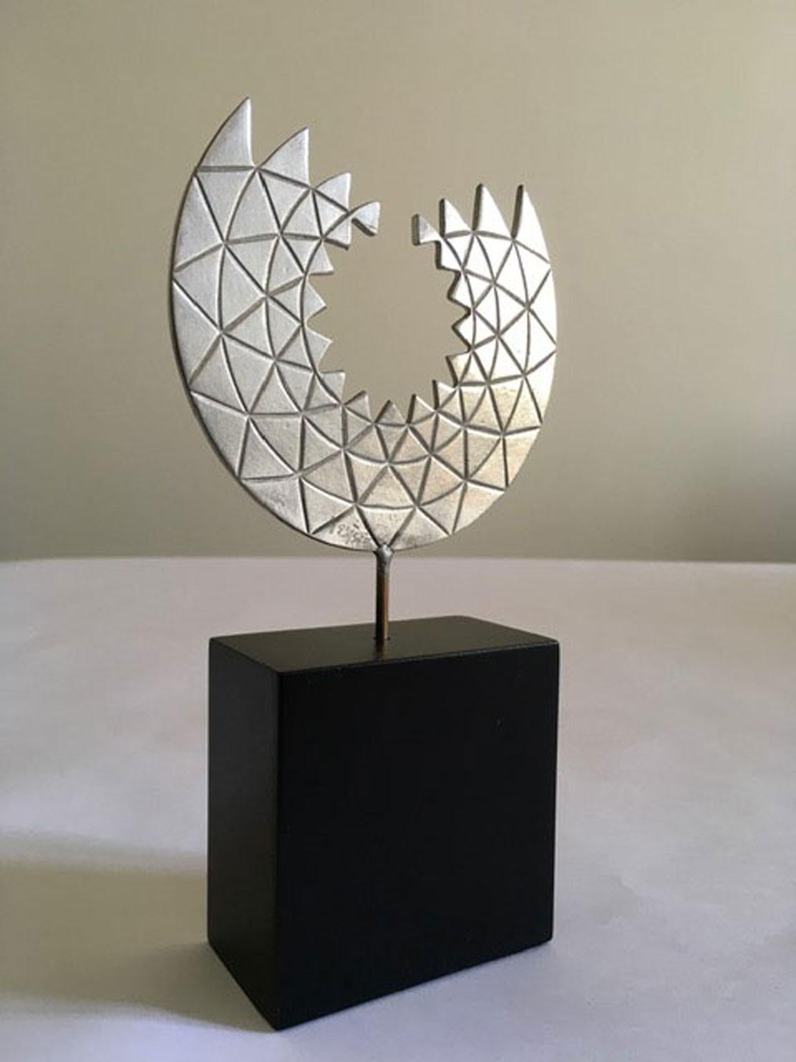 Sculpture abstraite italienne postmoderne Mirella Forlivesi en étain, 1986 en vente 5