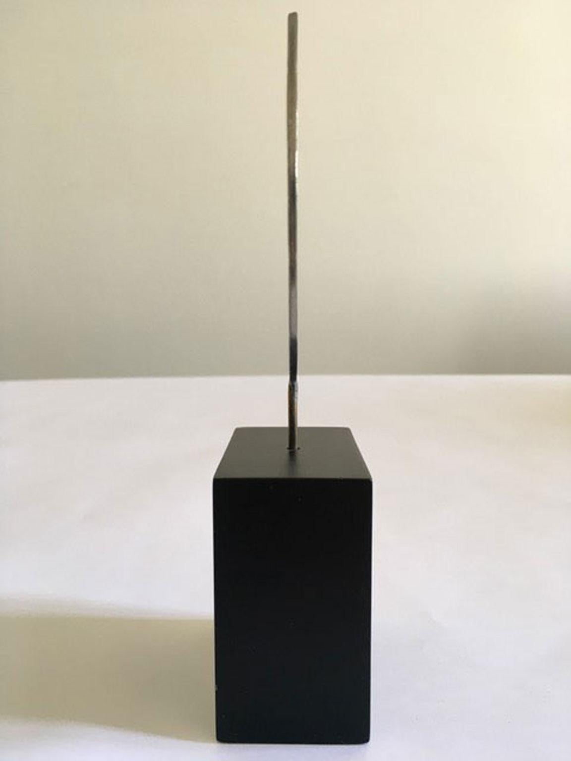 Sculpture abstraite italienne postmoderne Mirella Forlivesi en étain, 1986 en vente 7