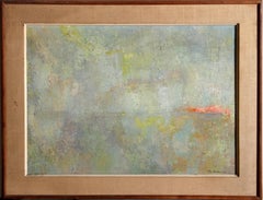 Paisaje abstracto gris, pintura al óleo firmada por la artista Miriam Bromberg