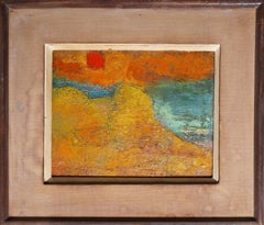 Paisaje abstracto, óleo sobre masonita por la artista Miriam Bromberg