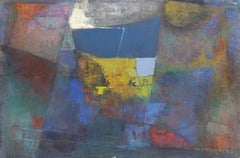 Abstracto cubista I, Pintura al óleo abstracta de Miriam Bromberg