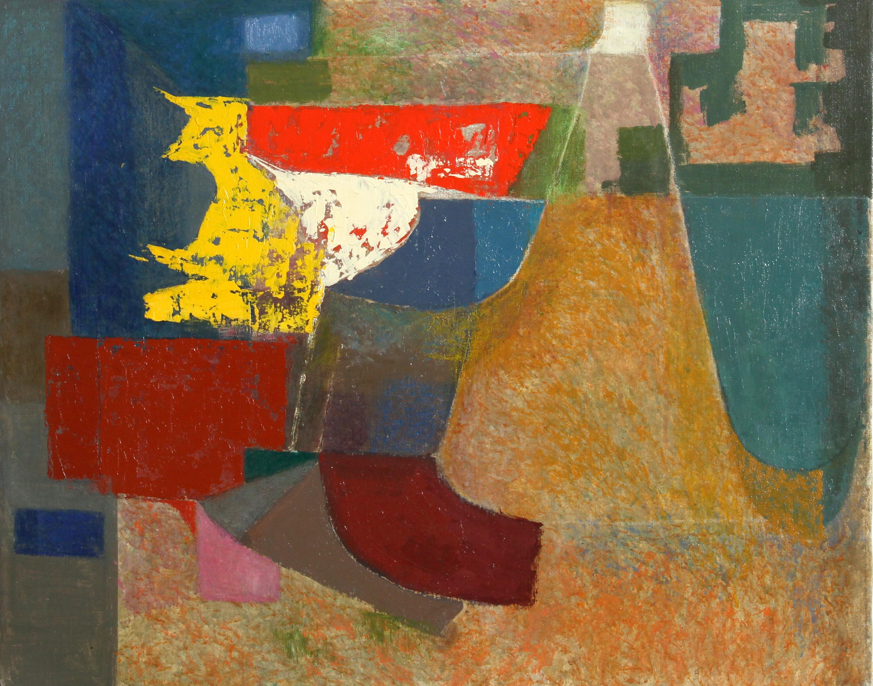 Artista:	Miriam Bromberg, XX° anno americano
Titolo:  Astratto cubista IV
Anno:  circa 1960
Media:  Olio su tela
Dimensioni:  24  x 30 pollici (60,96  x 76,2 cm) 