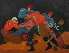 Game de football, peinture à l'huile de Miriam Bromberg