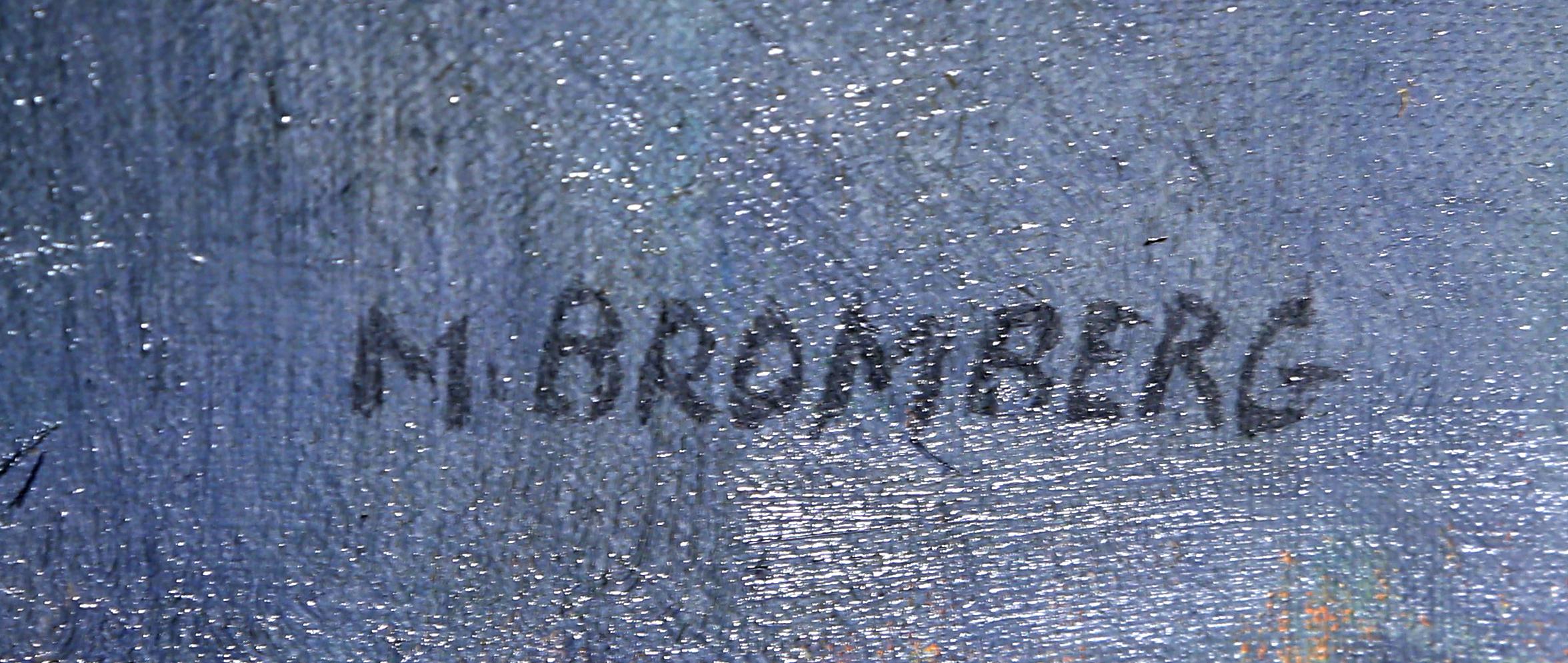 Mehrfarbige Blumen III, signiertes geblümtes Ölgemälde von Miriam Bromberg im Angebot 2