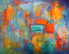 Stagioni, pittura ad olio astratta dell'artista Miriam Bromberg