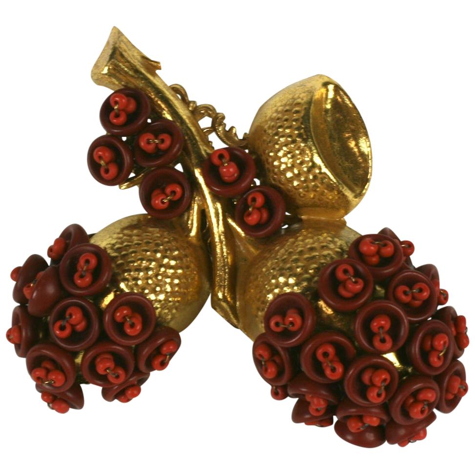 Miriam Haskell Acorn Cluster Brooch