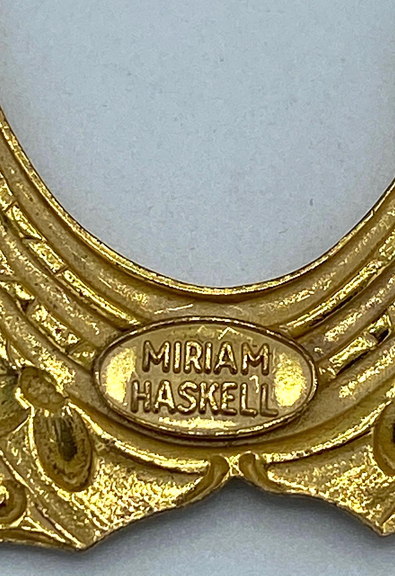 Women's Miriam Haskell Art Nouveau Gold Picture Frame Brooch