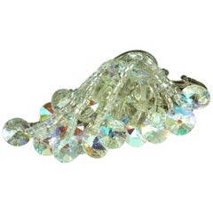 Vintage Miriam Haskell Aurora Crystal Cascade Brooch