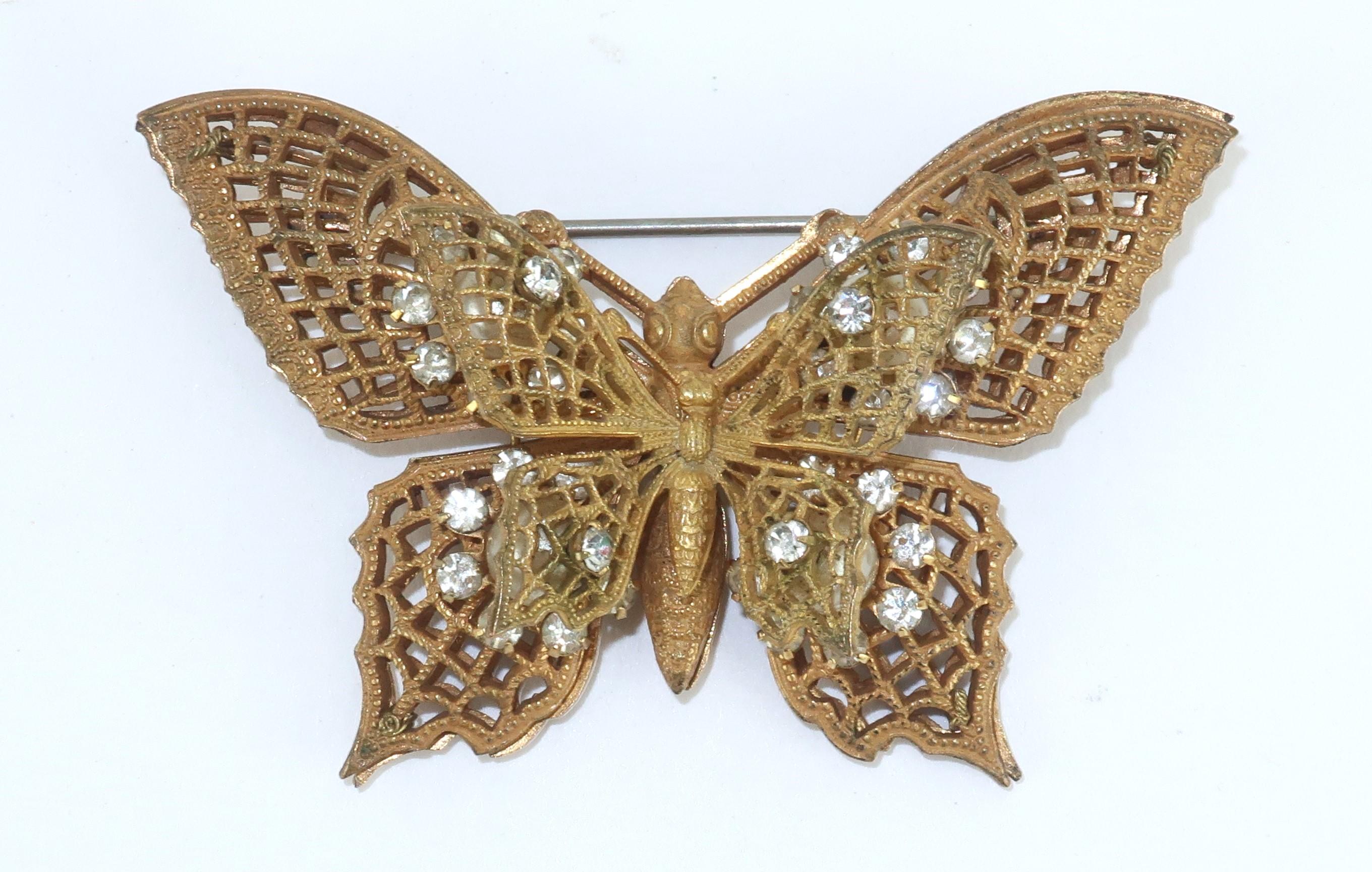 miriam haskell butterfly brooch