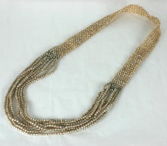 Miriam Haskell Baroque Pearl Woven Necklace