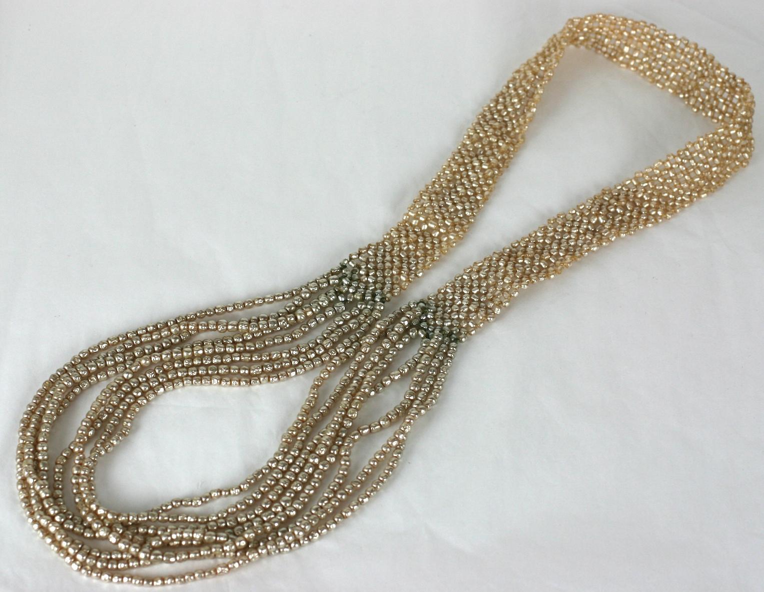 Miriam Haskell, collier tissé de perles baroques Excellent état - En vente à New York, NY