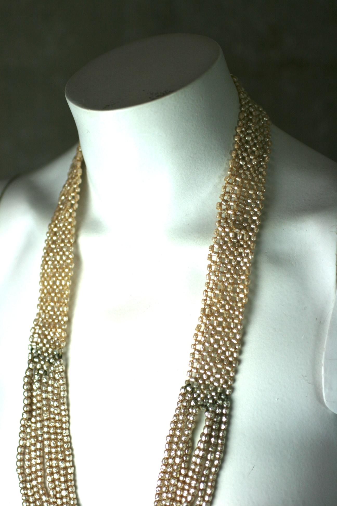 Miriam Haskell, collier tissé de perles baroques en vente 5