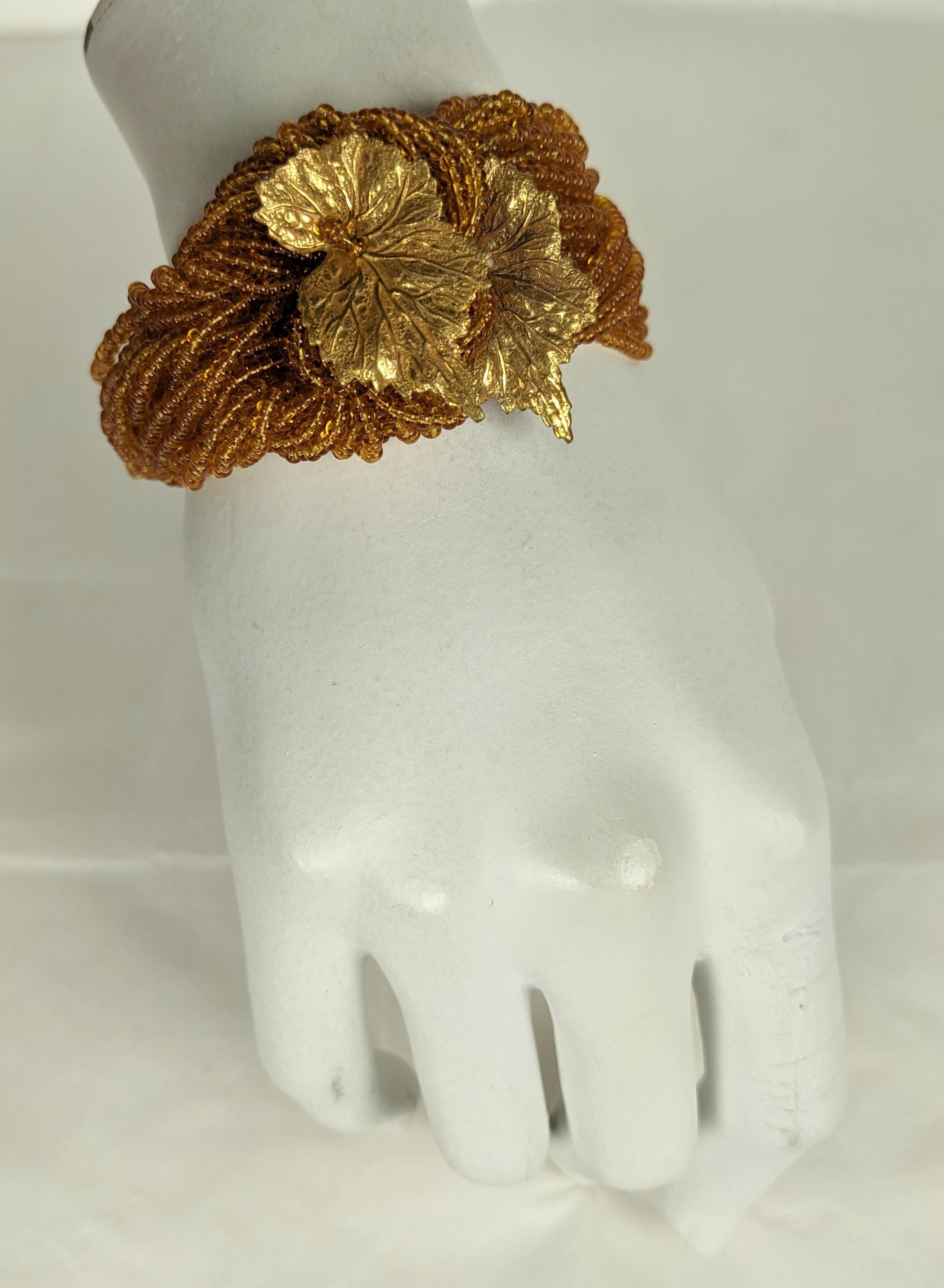 Miriam Haskell Perlenarmband mit Blattperlen im Angebot 1