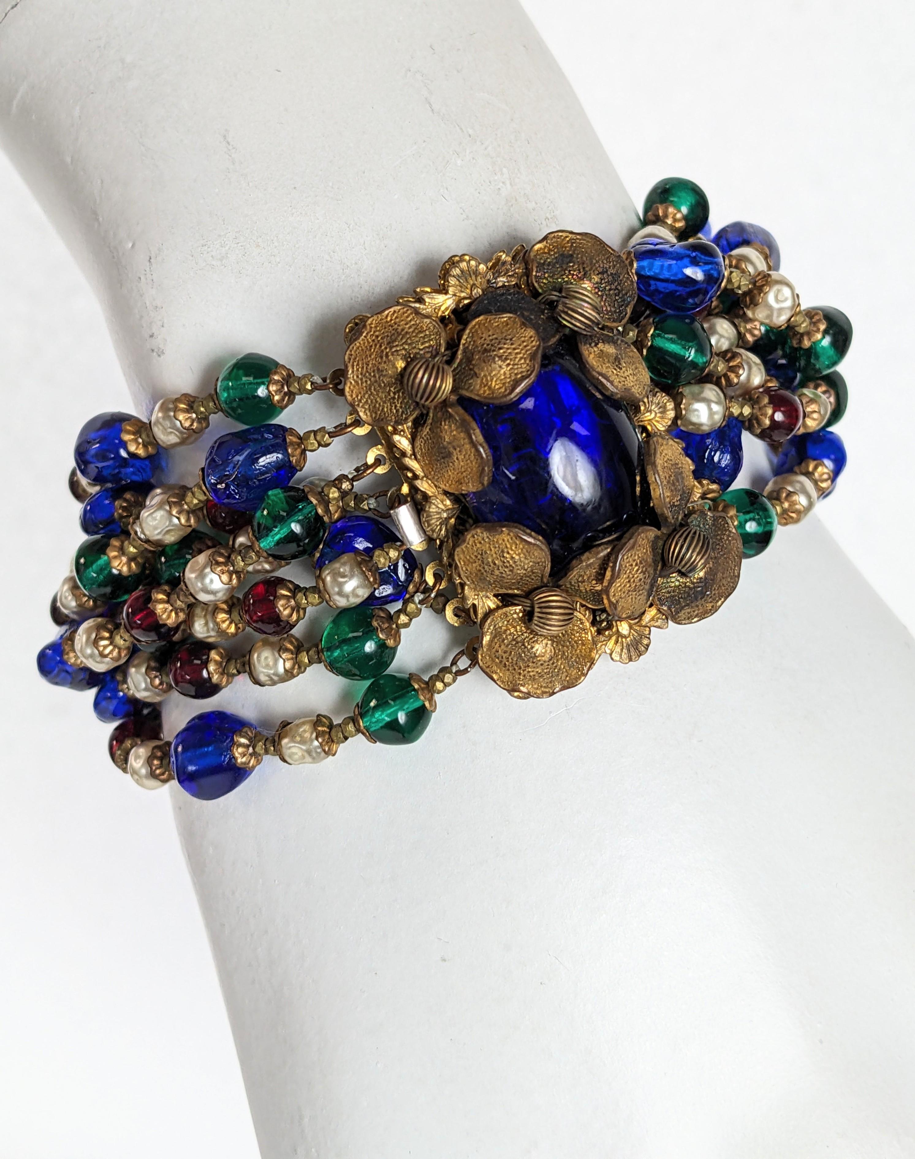 Miriam Haskell Elaborate Beaded Bracelet For Sale 1