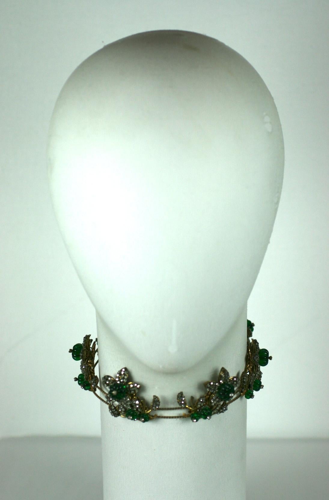 Miriam Haskell Elaborate Cut Melon Bead Tiara-Collar 2