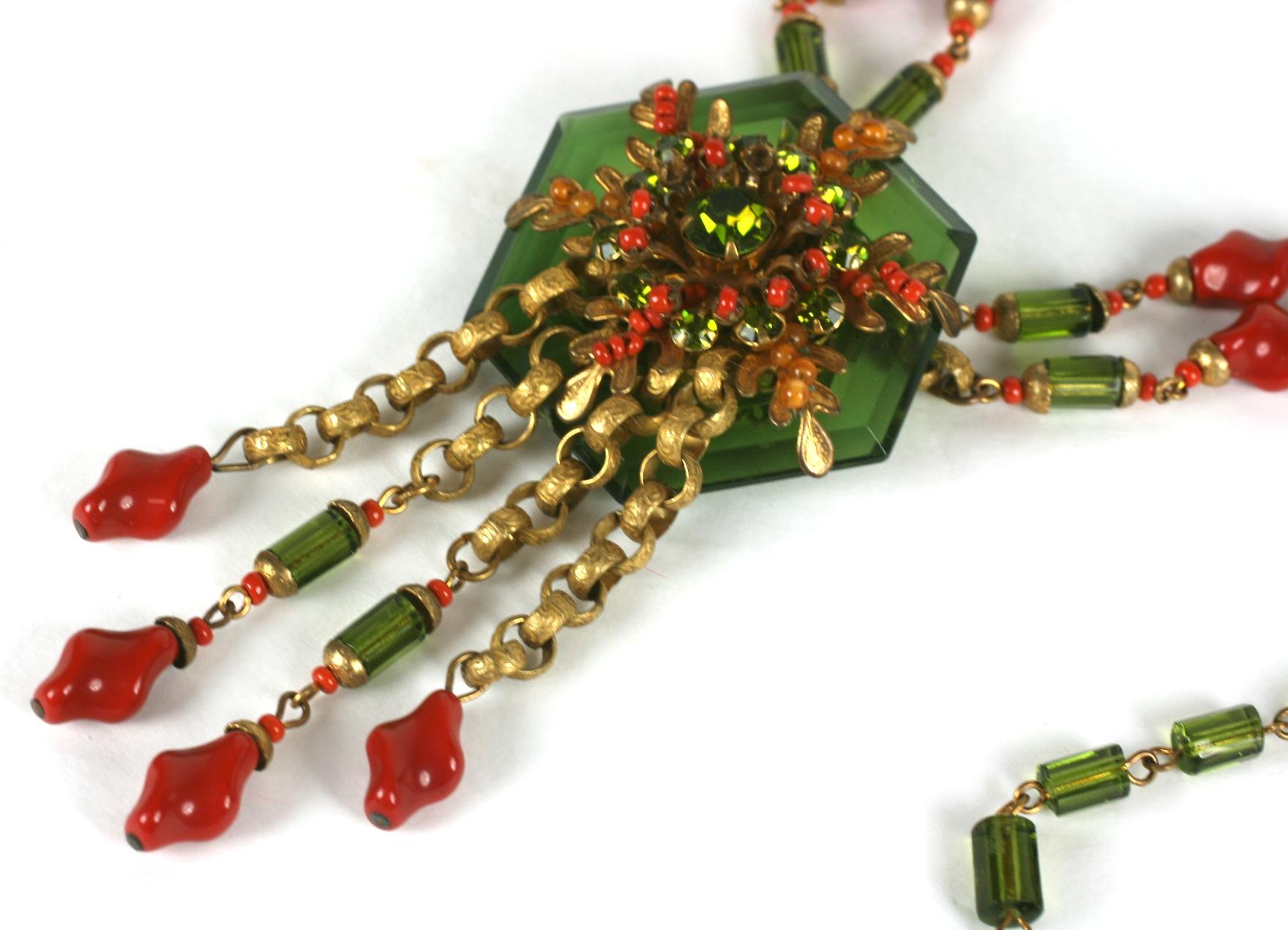 miriam haskell glass bead necklace