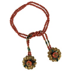 Miriam Haskell: Lariat-Clip aus Koralle