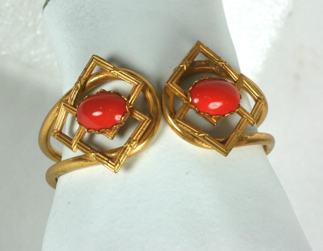 Miriam Haskell Faux Red Coral Cuff 2