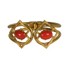 Miriam Haskell Faux Red Coral Cuff