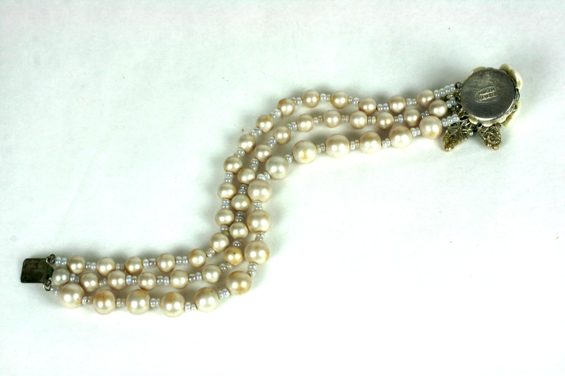 Miriam Haskell Freshwater Pearl Bracelet In Good Condition In New York, NY
