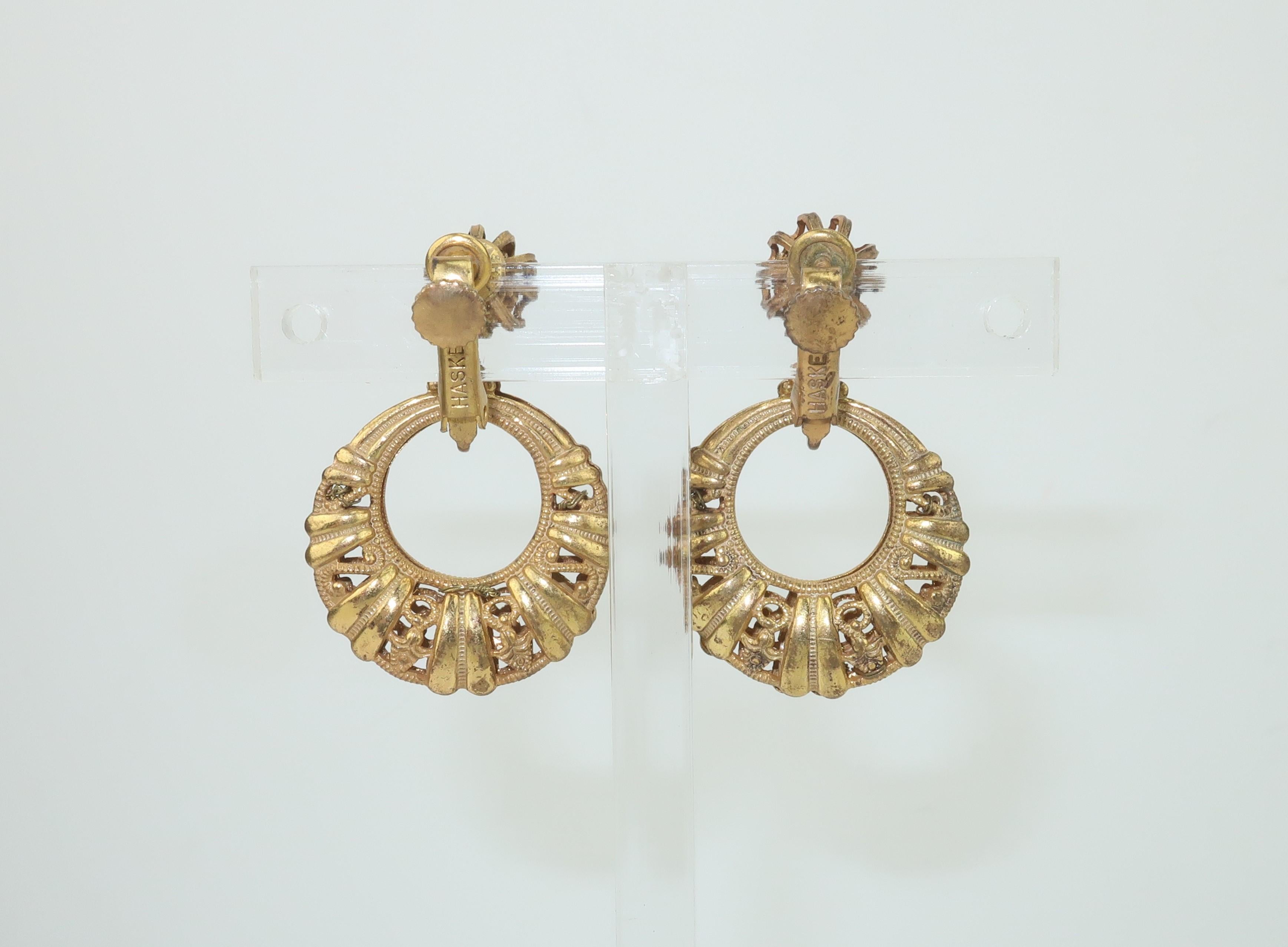 filigree hoop earrings gold