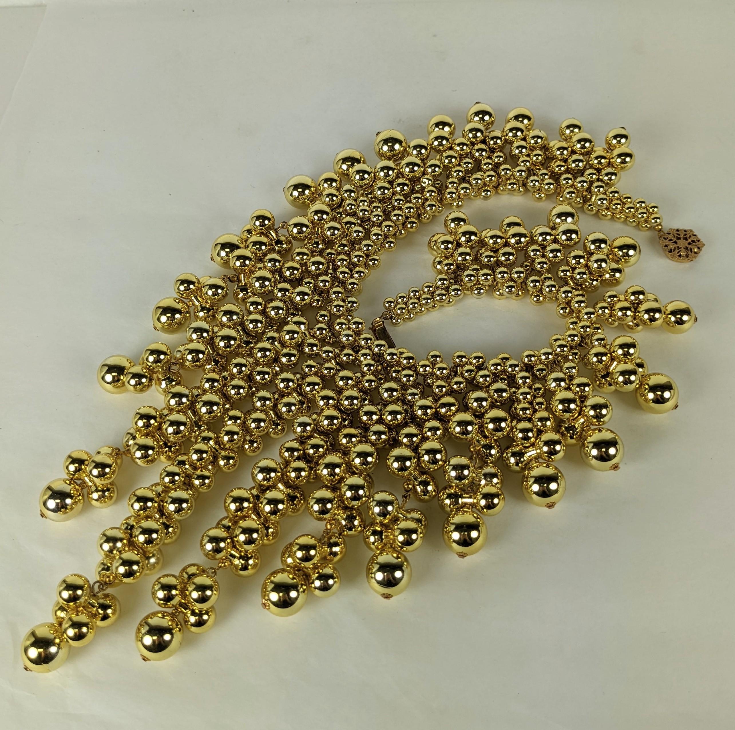 Miriam Haskell Gold Bubbles Bib For Sale 5