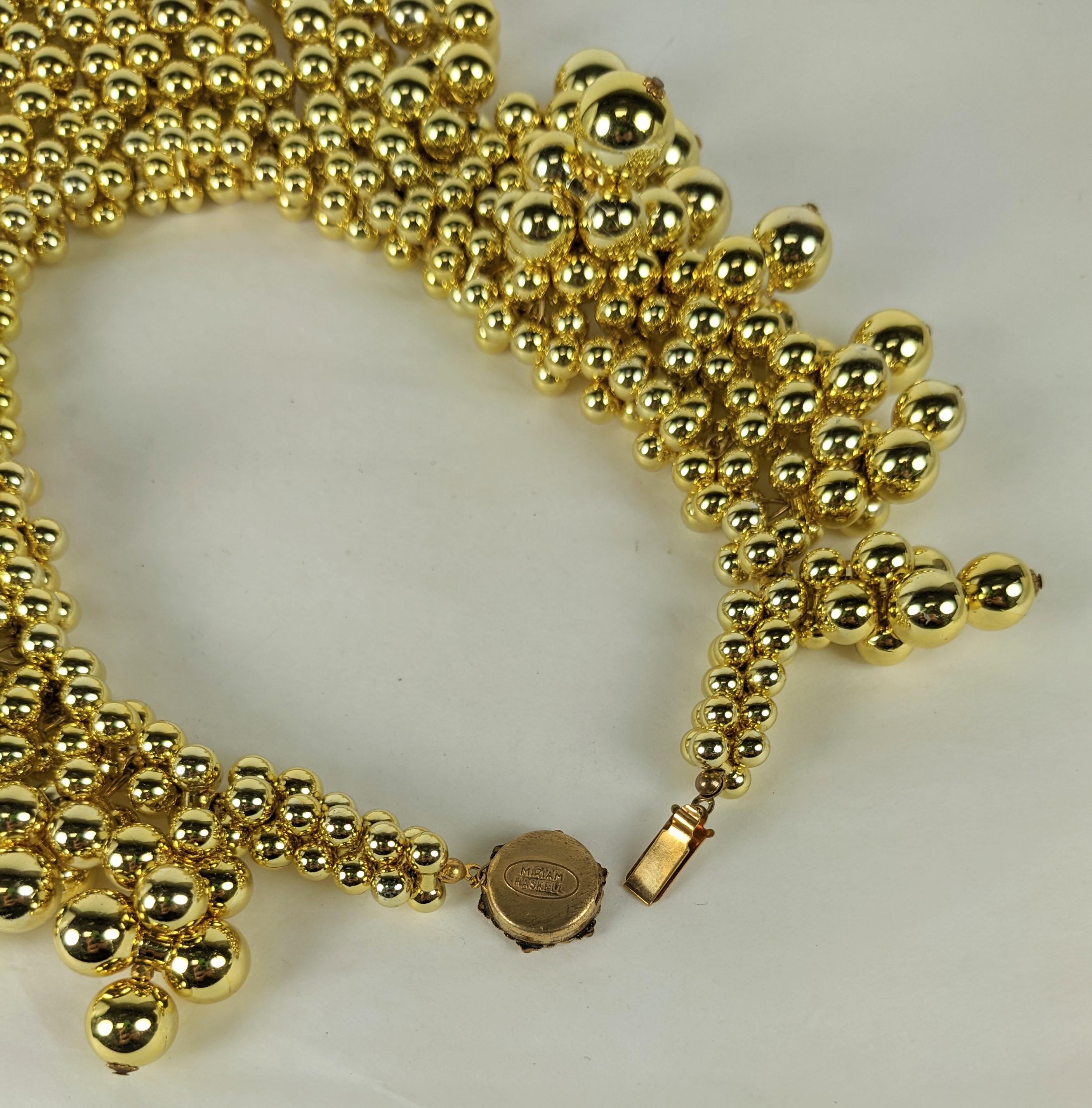 Women's or Men's Miriam Haskell Gold Bubbles Bib For Sale