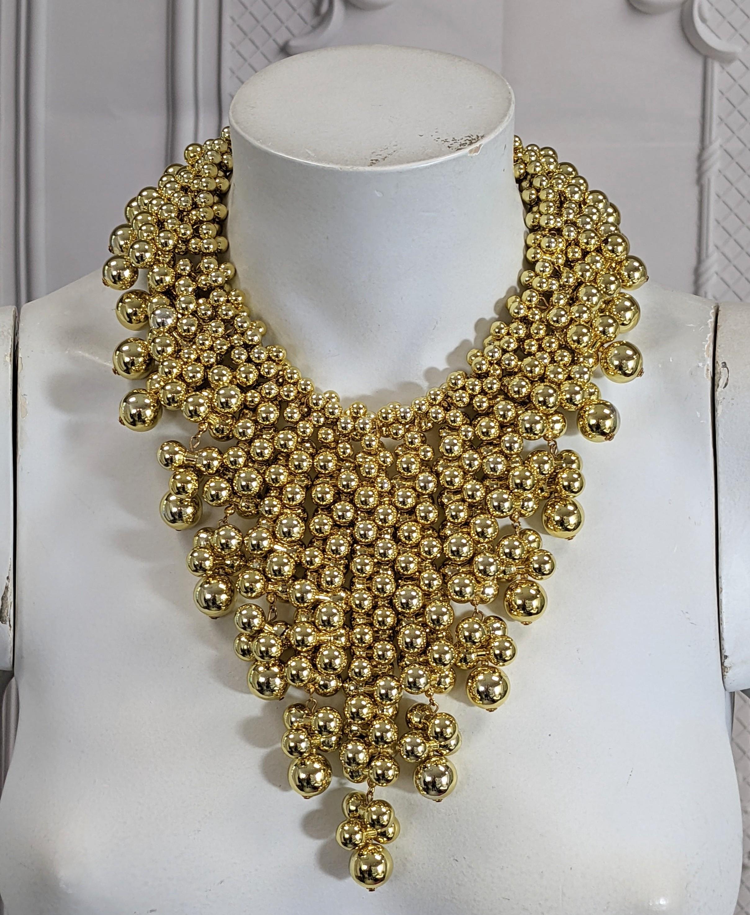 Miriam Haskell Gold Bubbles Bib For Sale 1