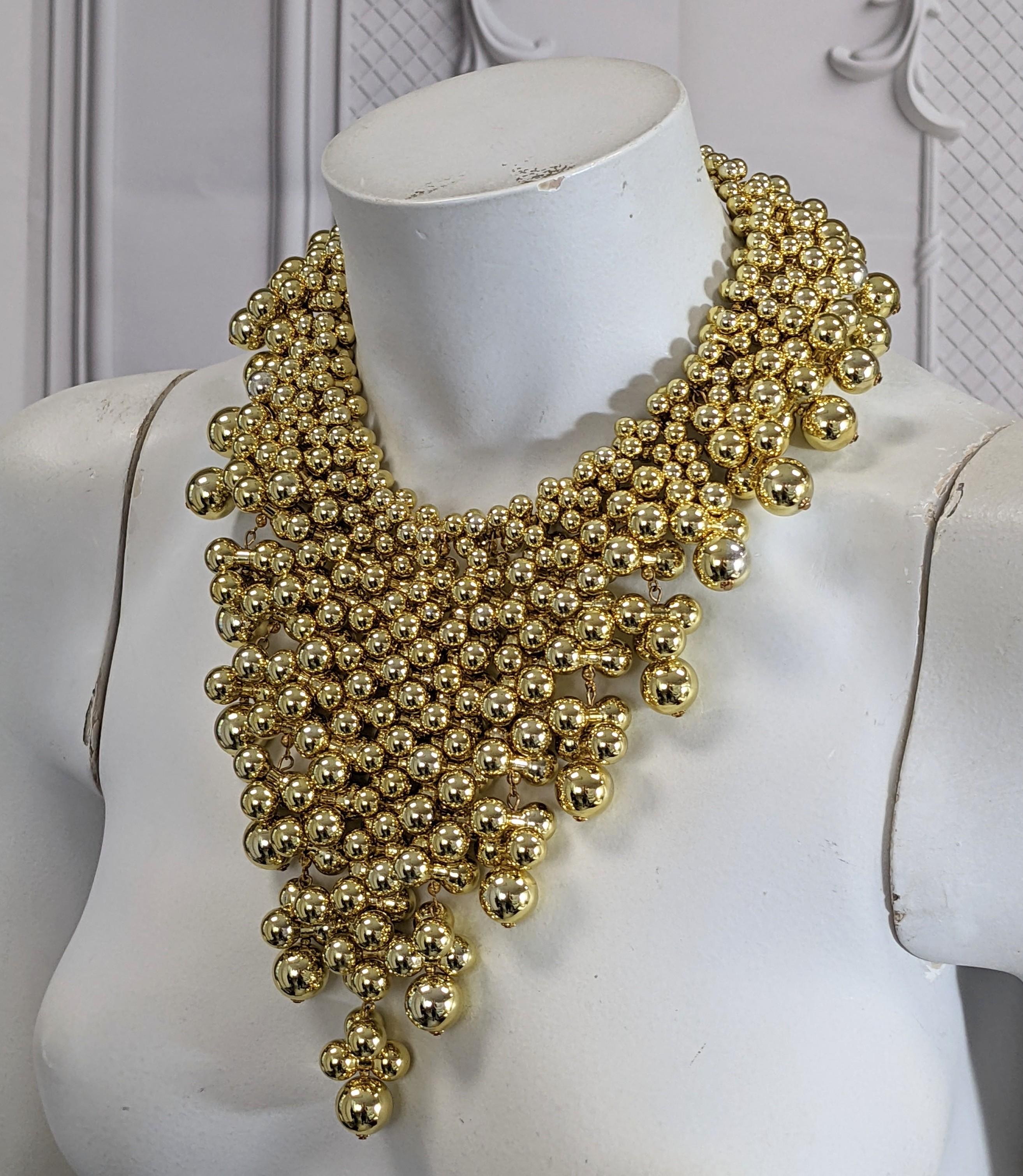 Miriam Haskell Gold Bubbles Bib For Sale 2