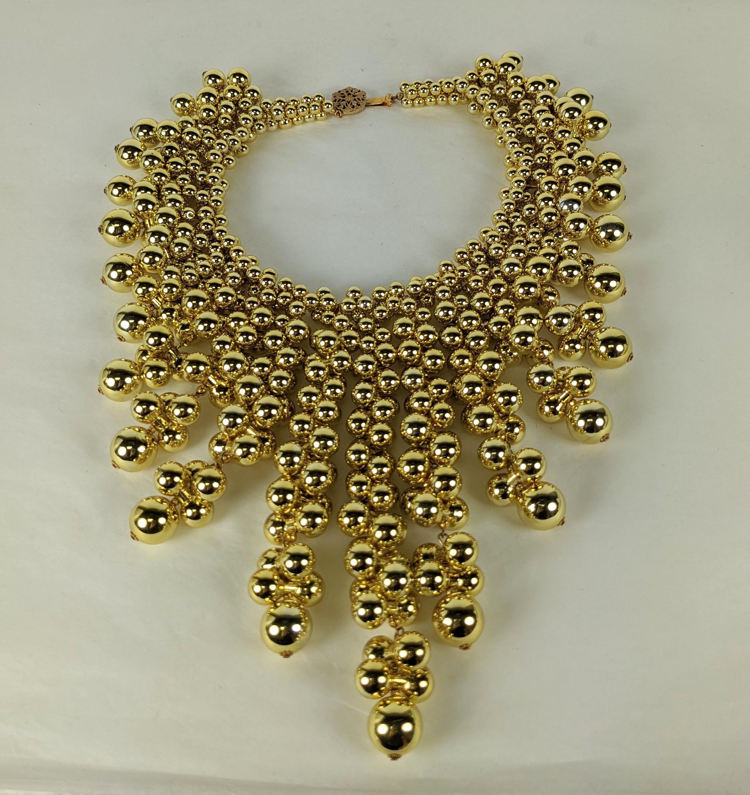 Miriam Haskell Gold Bubbles Bib For Sale 4
