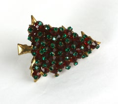 Miriam Haskell Rare Holiday Christmas Tree Brooch