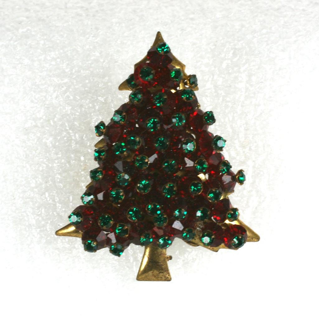 Rare Holiday Weihnachtsbaumbrosche von Miriam Haskell im Angebot 1