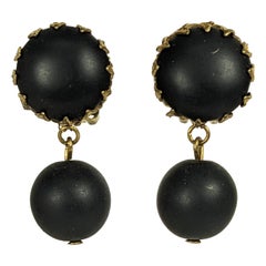 Pendientes de gota de azabache Miriam Haskell