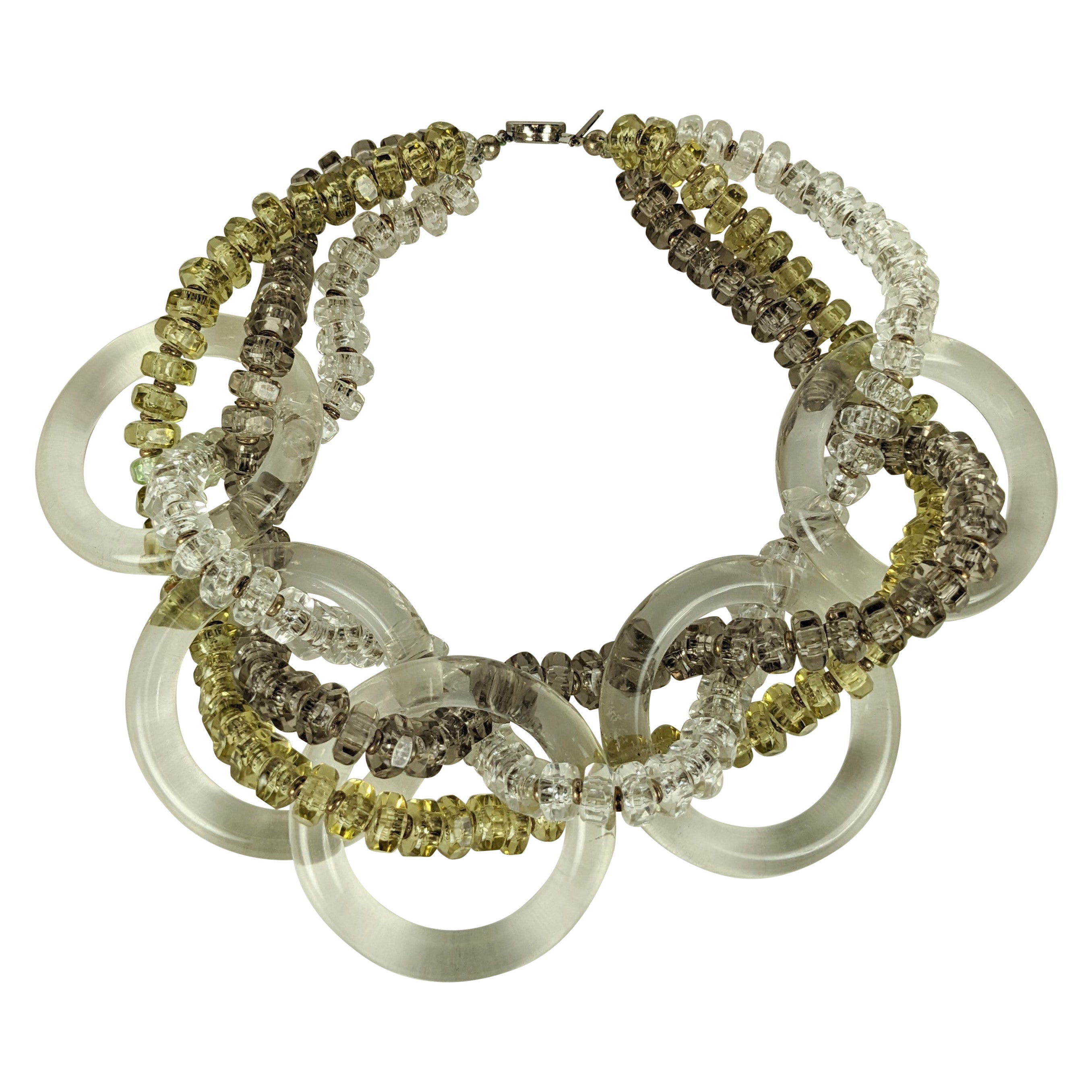 Collana con cerchi in lucite Miriam Haskell