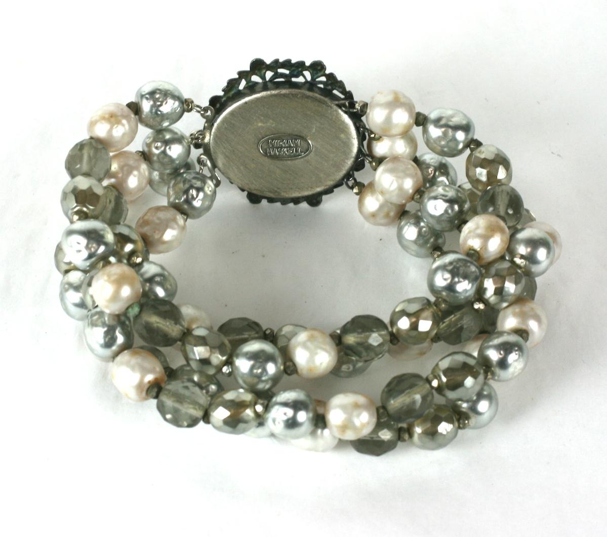 Miriam Haskell Bracelet de perles et de perles de cristal Pour femmes en vente