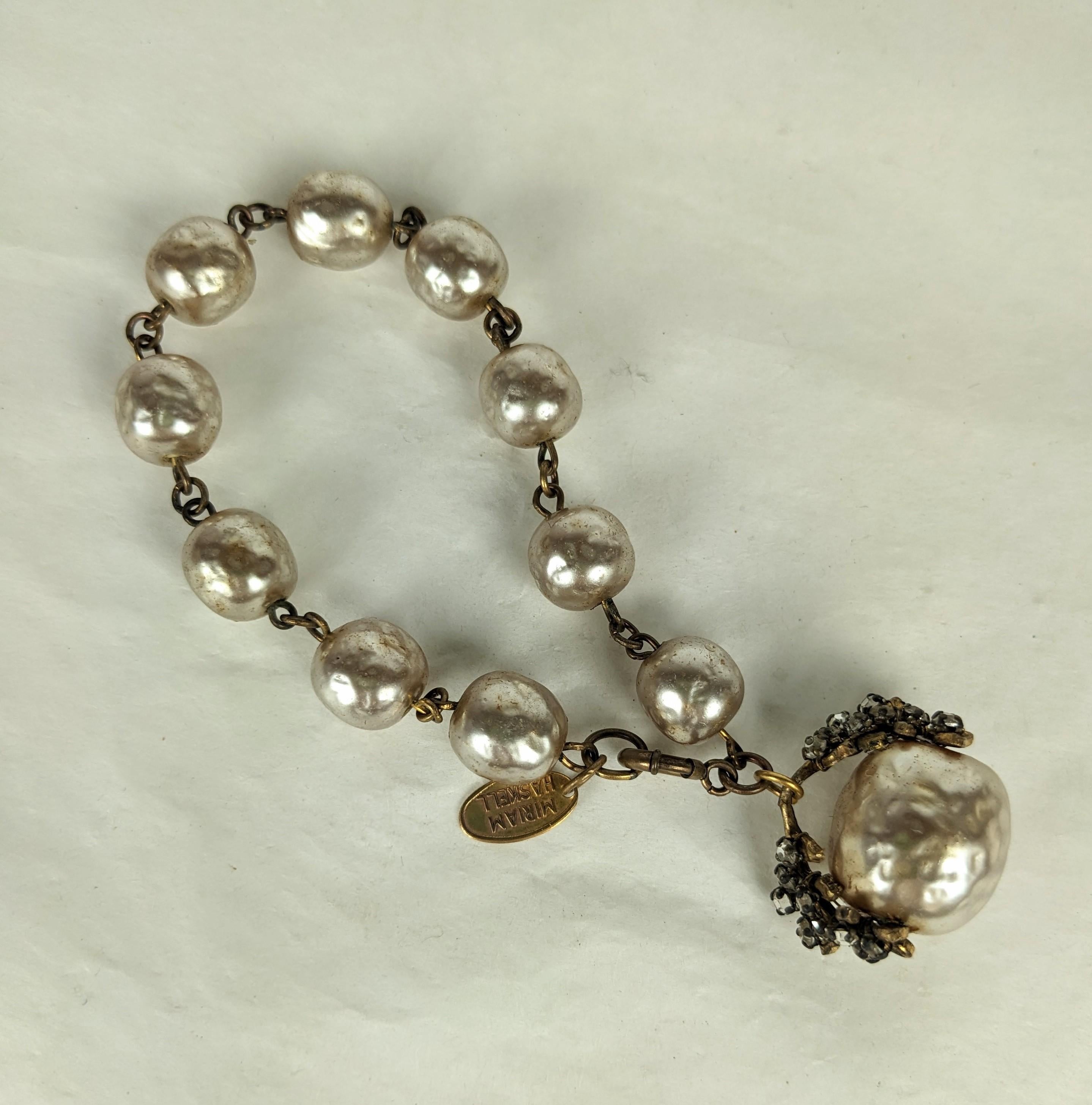 Miriam Haskell Bracelet à boutons en perles Bon état - En vente à New York, NY