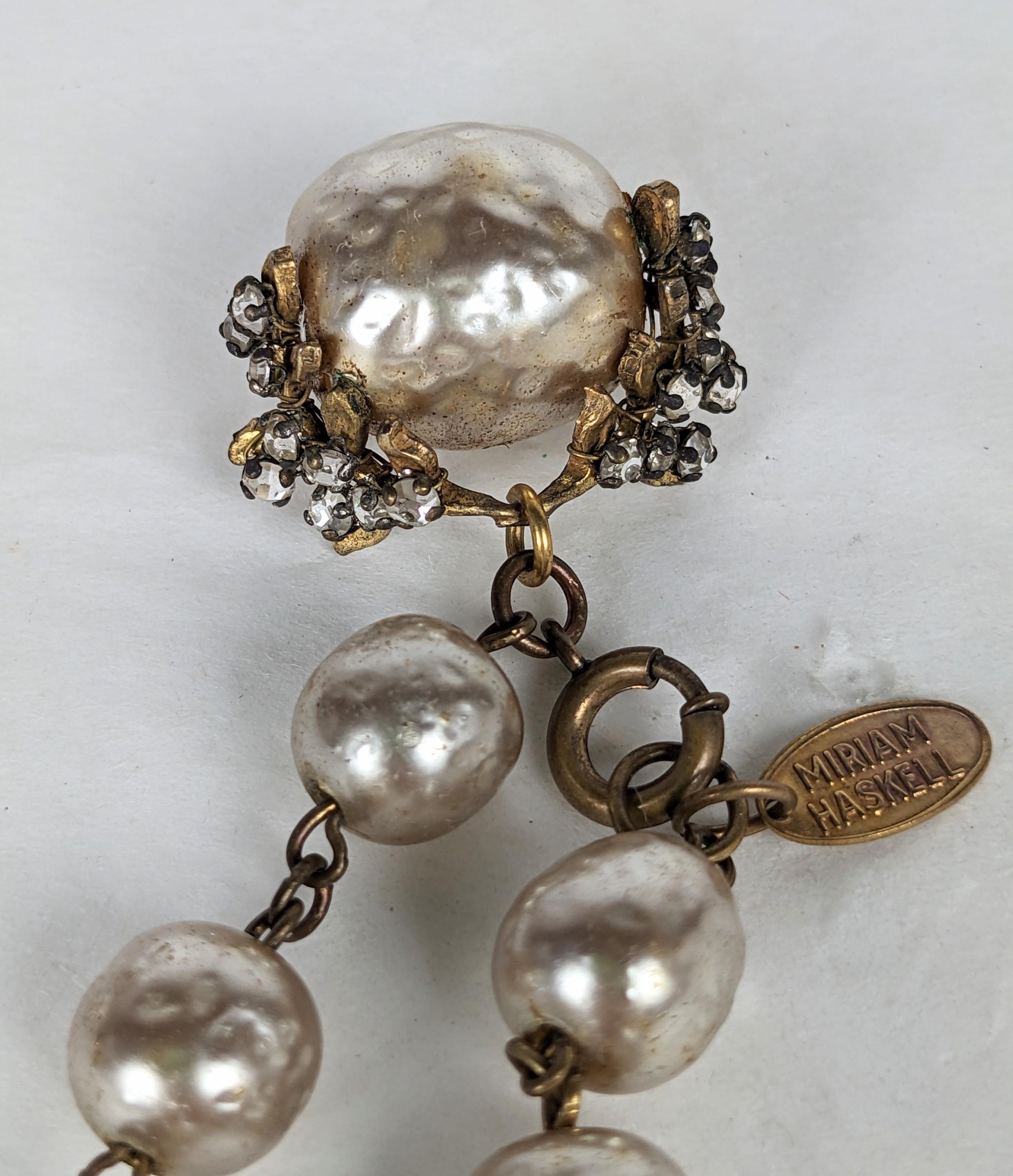 Miriam Haskell Bracelet à boutons en perles en vente 1