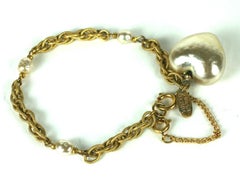 Miriam Haskell Pearl Heart Bracelet