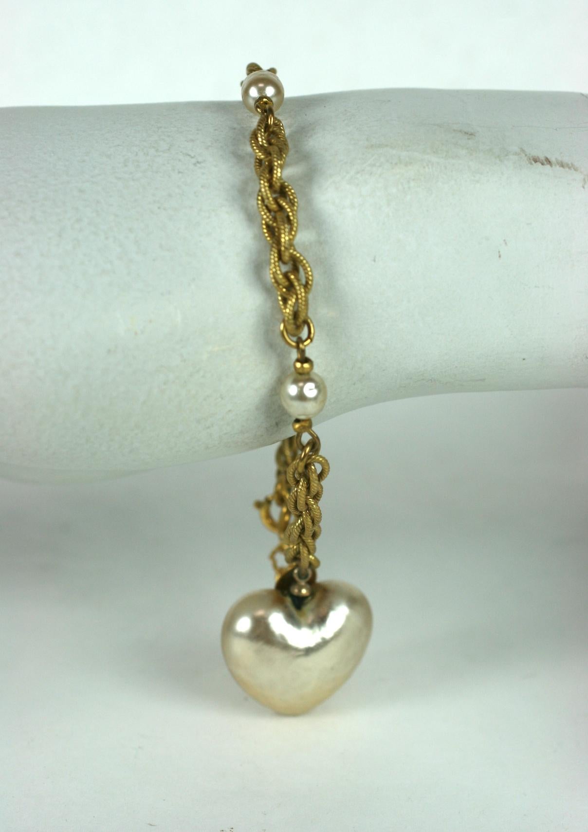 Miriam Haskell Bracelet en forme de cœur en perles en vente 2