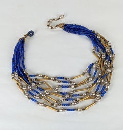 Miriam Haskell, collier de perles, de roses Montee et de perles en pâte de verre